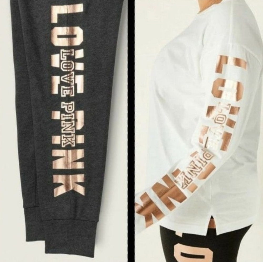 Victoria secret pink crew legging SET